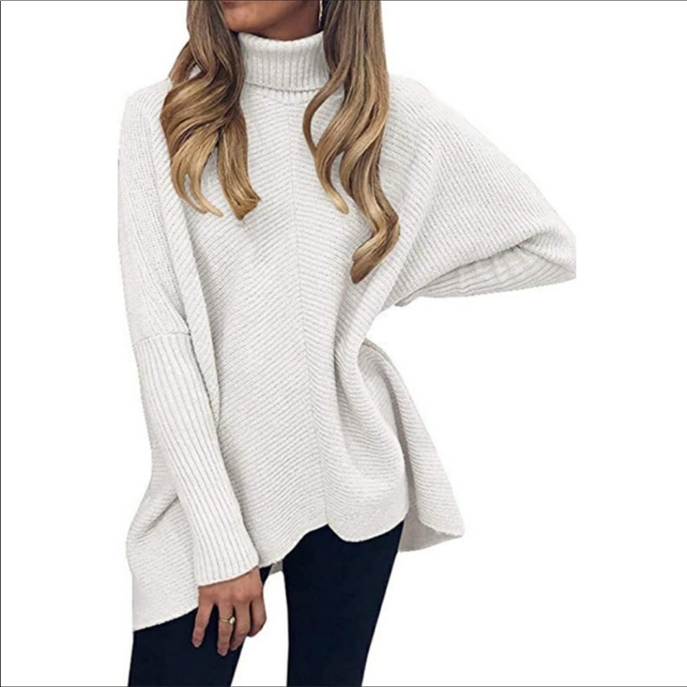 🆕️Turtleneck Long Batwing Sleeve Pullover Sweater